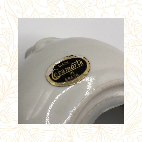 AVON 1978 Hand Decorated Flowers Pig Figurine/Sachet - by Ceramarte in Brazil - Picture 5 of 5